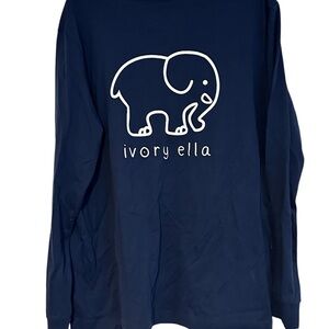 Ivory Ella Navy Blue Elephant Shirt